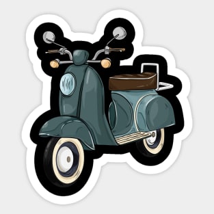 Cool moped Sticker